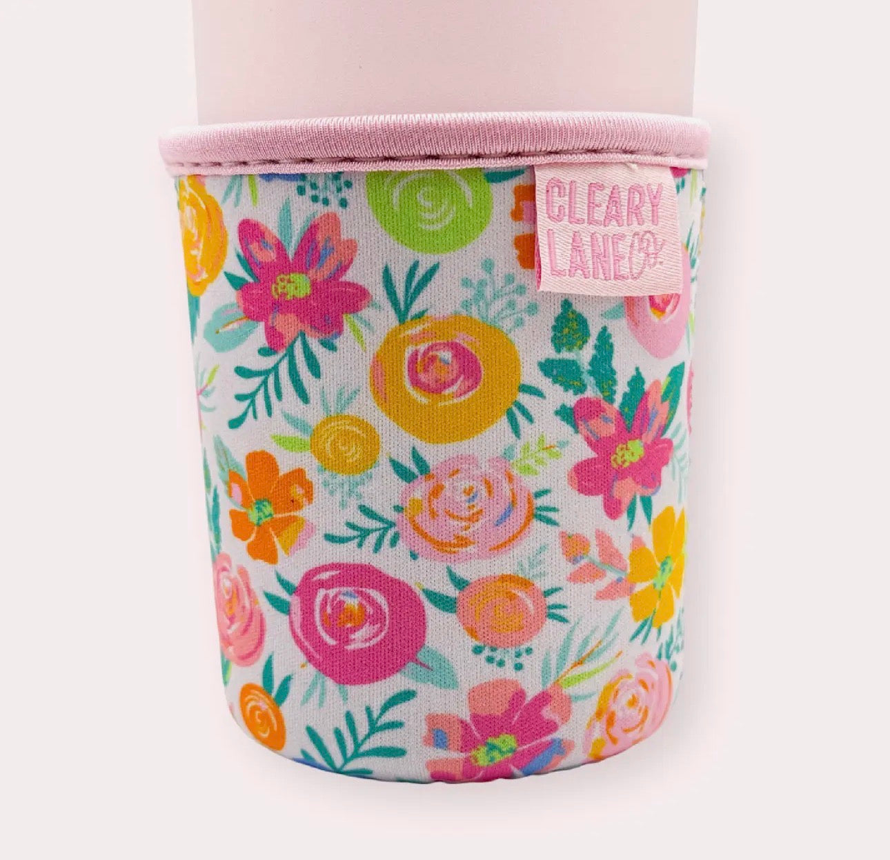 Blush Rainbow Fields Coffee Cup Sleeve