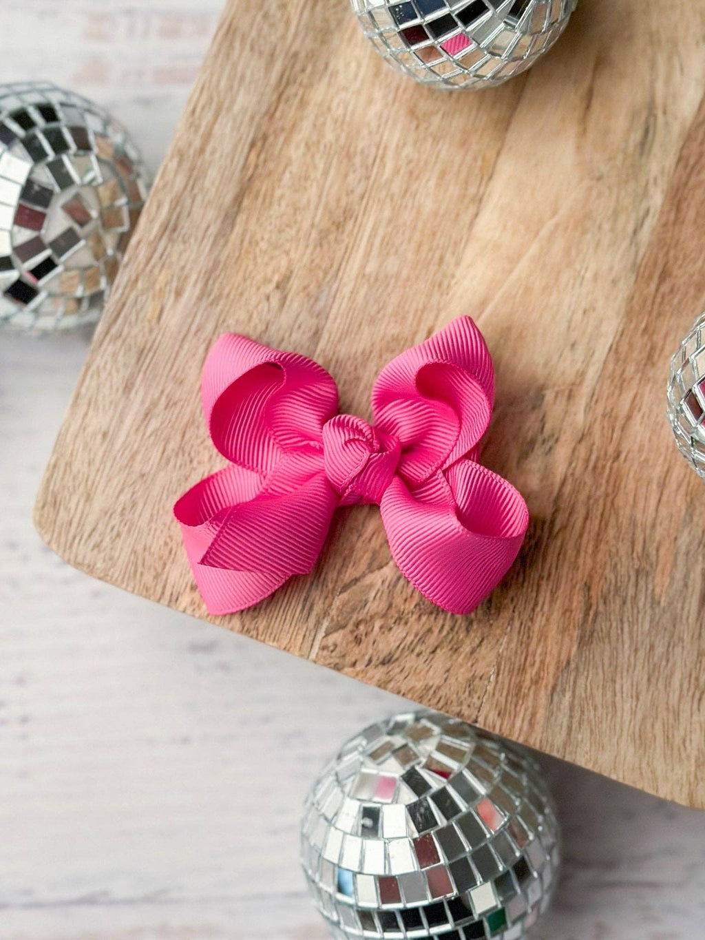 Lime green Original Grosgrain Hair Bow - Alligator Clip - 3": Lime Green