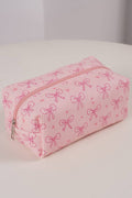 MAKEUP COSMETIC POUCH BAG | BOW PINK