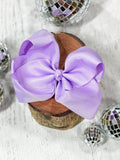 Lavender Classic Grosgrain Hair Bow - Alligator Clip - 4.5": Lavender