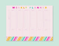 Weekly Planner Notepad | Rainbow Stripes
