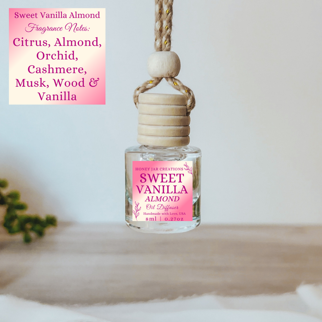 Hanging Car Diffusers | Sweet Vanilla Almond |