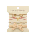 BOHO DUAL FUNCTION KNOT BRACELET HAIR TIES | 40BH105: IVORY