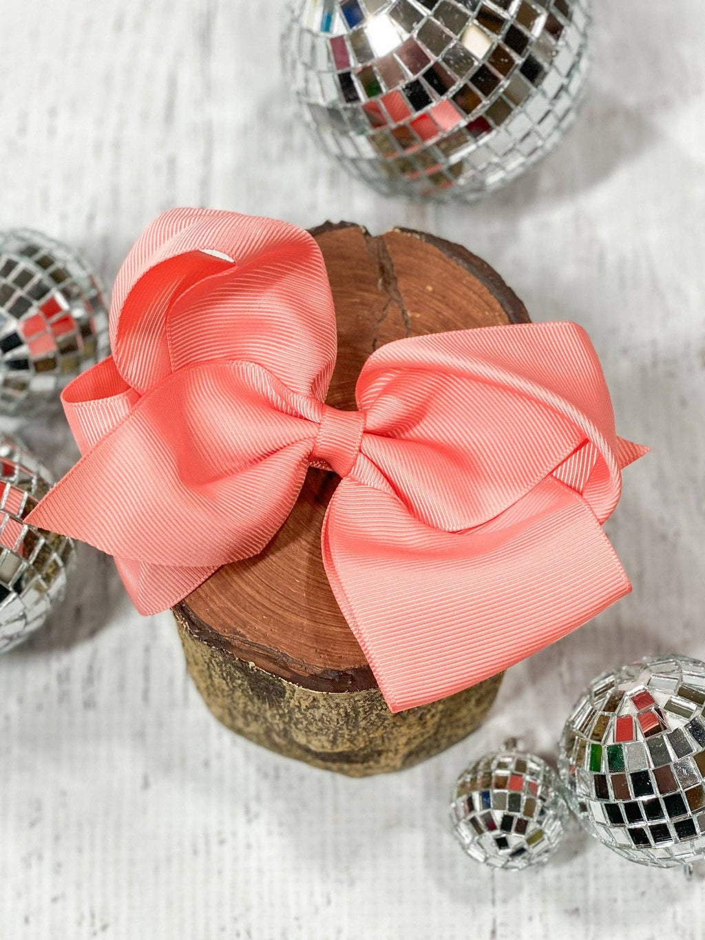 Oatmeal Classic Grosgrain Hair Bow - Alligator Clip - 4.5":