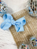 Sky Blue Original Grosgrain Hair Bow - Alligator Clip - 3": Sky Blue