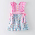 Pink Chicken & Floral Ruffle Dress: 3T