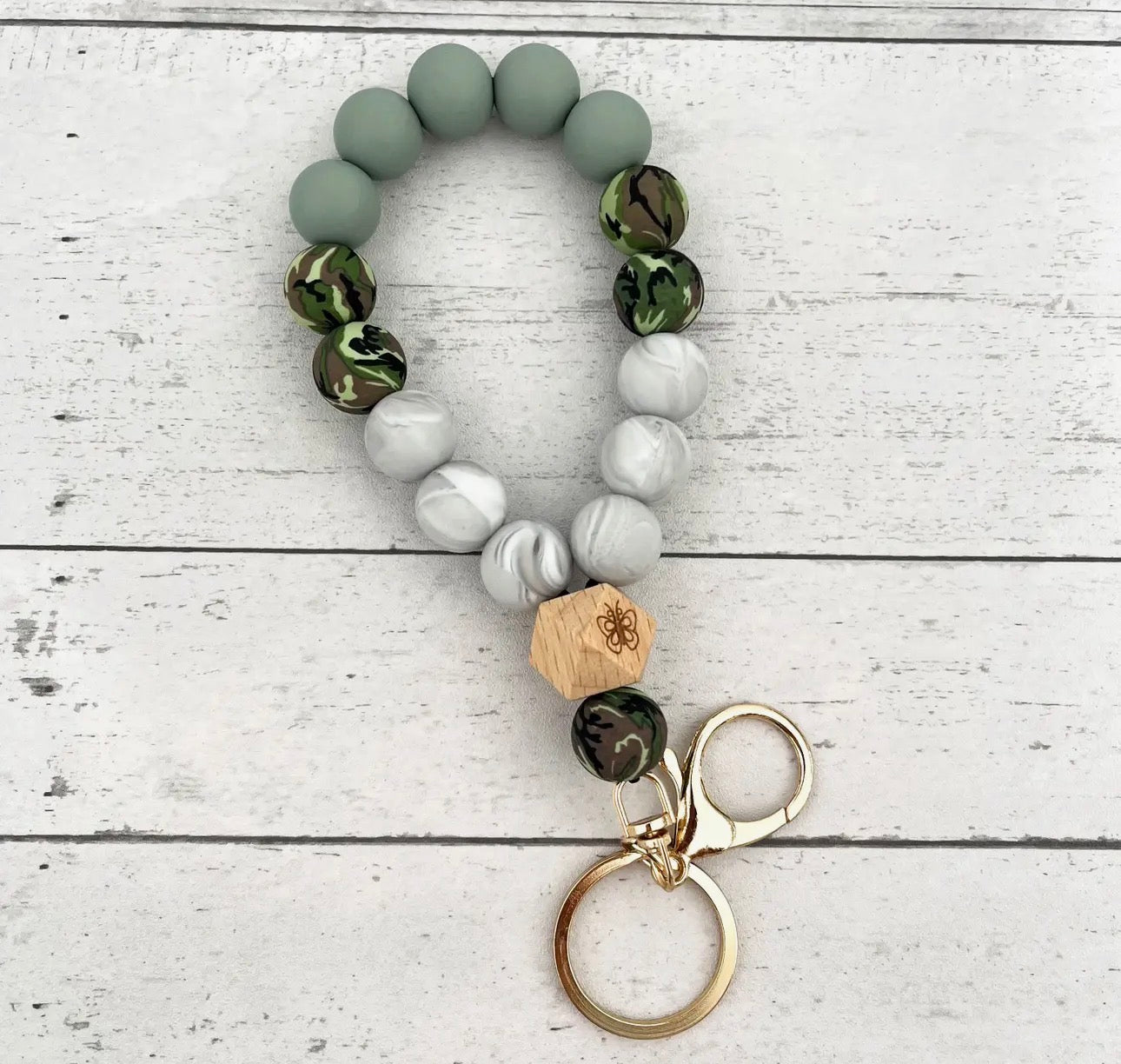Camouflage Silicone Keychain
