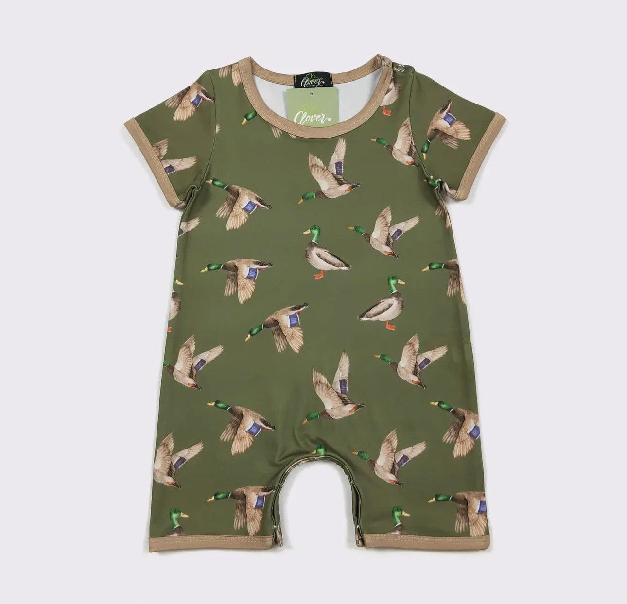 Olive Mallard Boy Romper