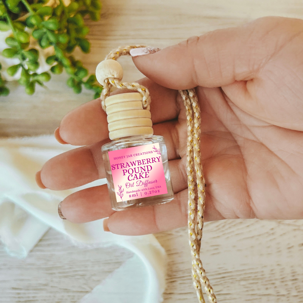 Hanging Car Diffuser | Strawberry Pound Cake |