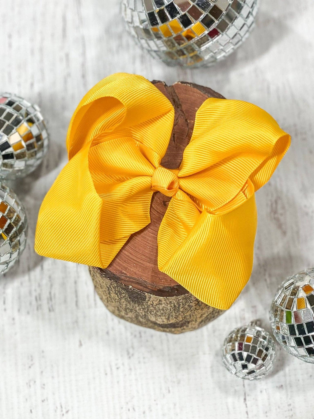Oatmeal Classic Grosgrain Hair Bow - Alligator Clip - 4.5":