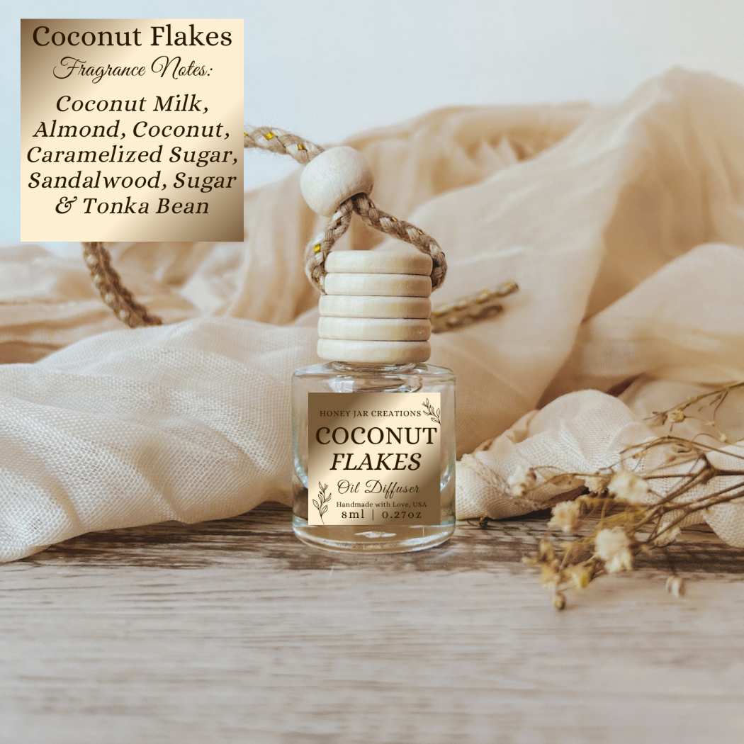 Hanging Car Diffusers | Coconut Flakes |