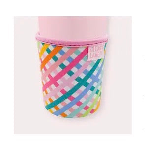 Blush Rainbow Cross Stitch Coffee Sleeve