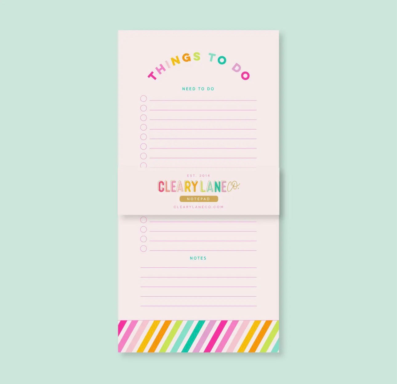 List Notepad | Rainbow Stripes