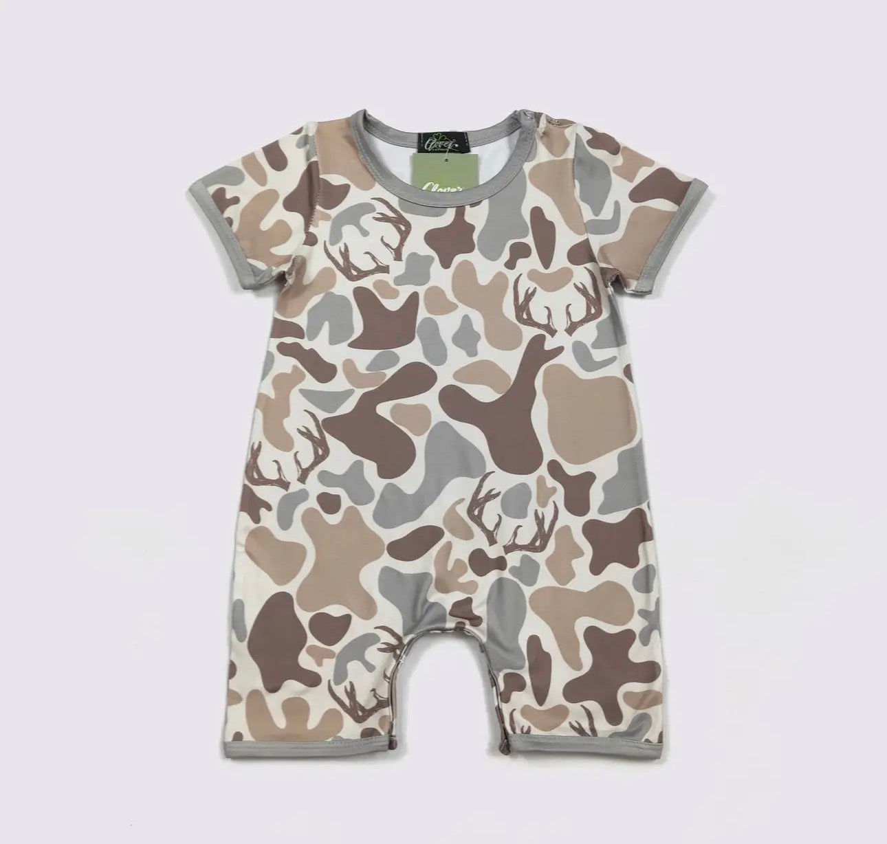 Antler Camo Boy Romper