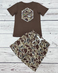 2 Piece Brown Camo Duck