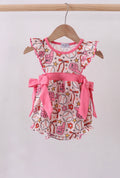 Pink baseball romper