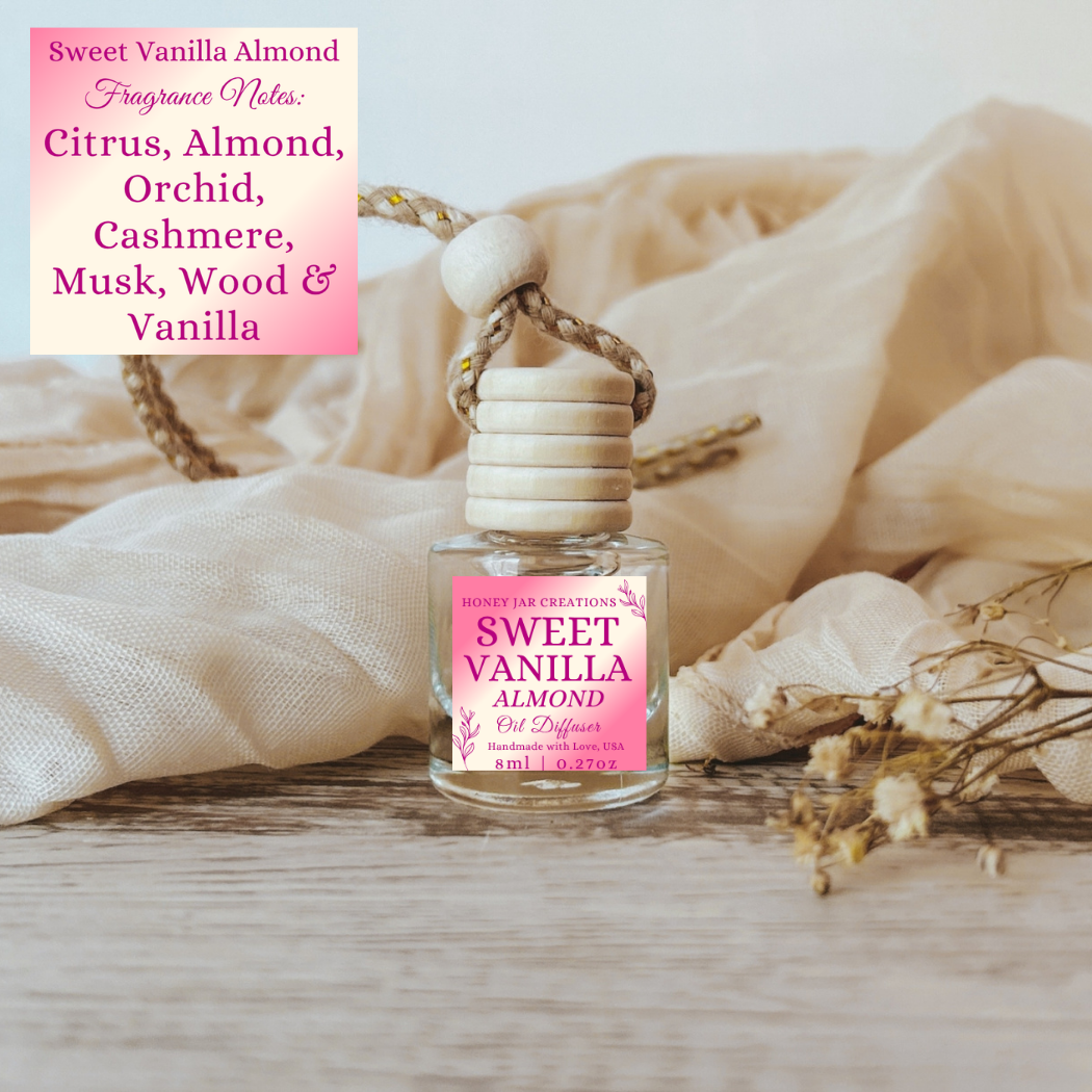 Hanging Car Diffusers | Sweet Vanilla Almond |