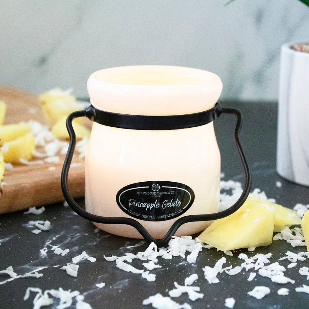 5 oz Cream Jar Candle: Pineapple Gelato