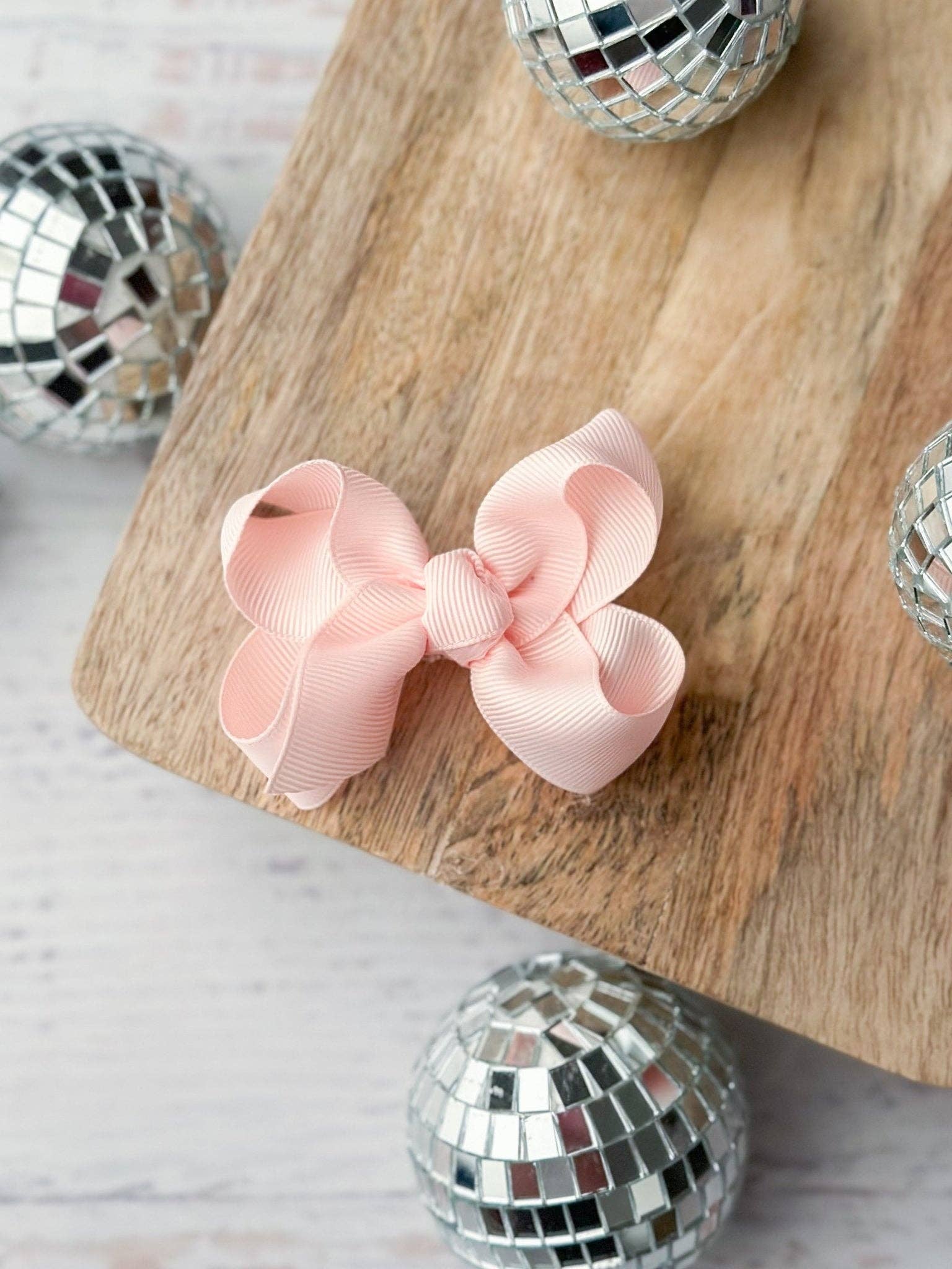 Neon Pink Original Grosgrain Hair Bow - Alligator Clip - 3": Neon Pink