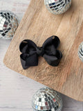 Black Original Grosgrain Hair Bow - Alligator Clip - 3":