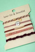 BOHO DUAL FUNCTION KNOT BRACELET HAIR TIES | 40BH104: COMPASS
