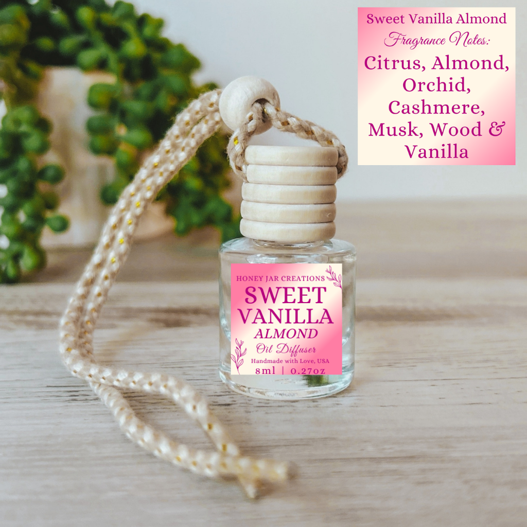 Hanging Car Diffusers | Sweet Vanilla Almond |