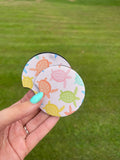 Colorful Turtle Car Coaster Set