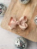 Oatmeal Original Grosgrain Hair Bow - Alligator Clip - 3":
