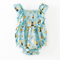 Bee Print Ruffle Infant Romper: 3-6m
