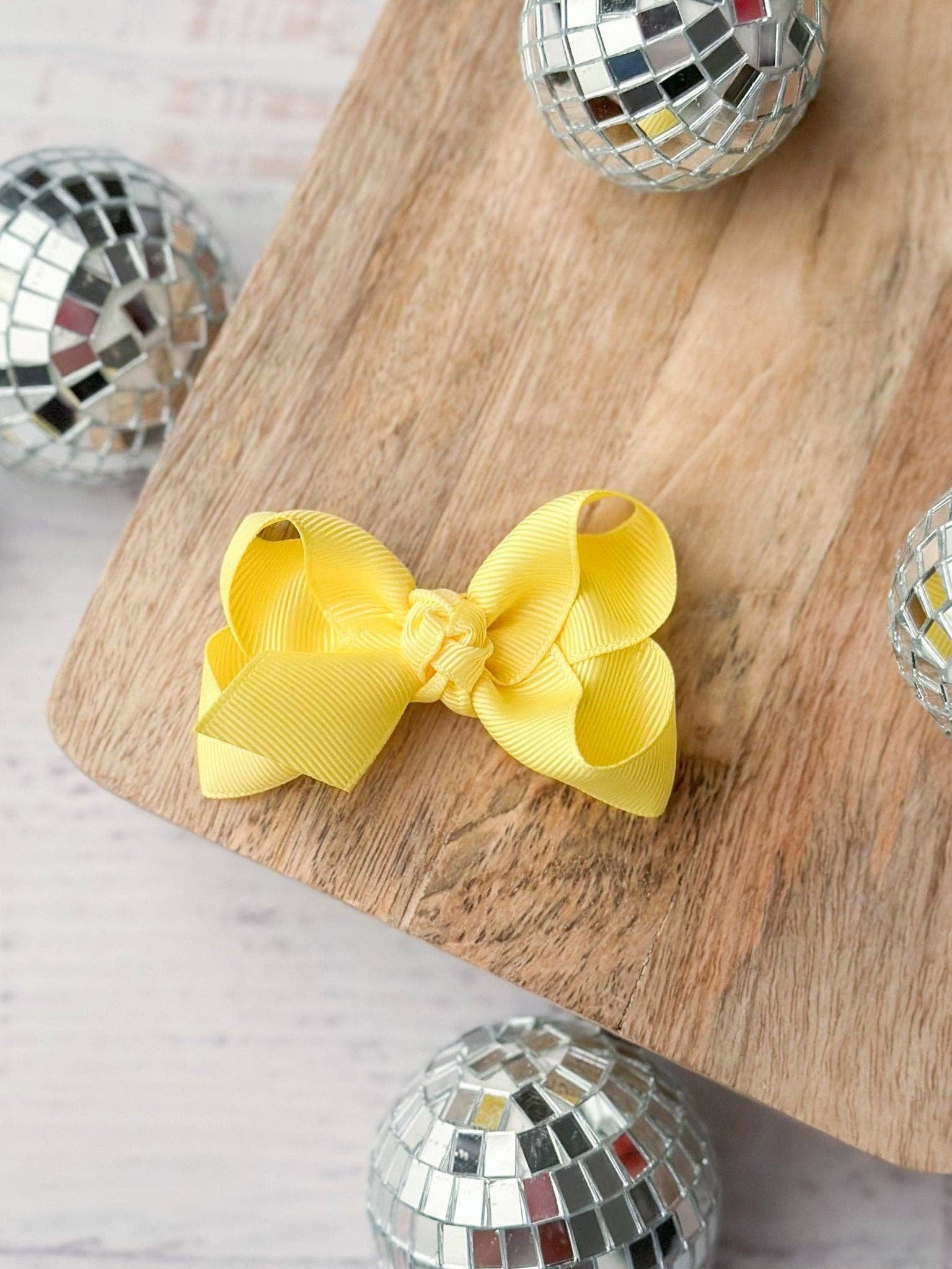 Silver Original Grosgrain Hair Bow - Alligator Clip - 3":