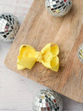 Yellow Original Grosgrain Hair Bow - Alligator Clip - 3": Yellow