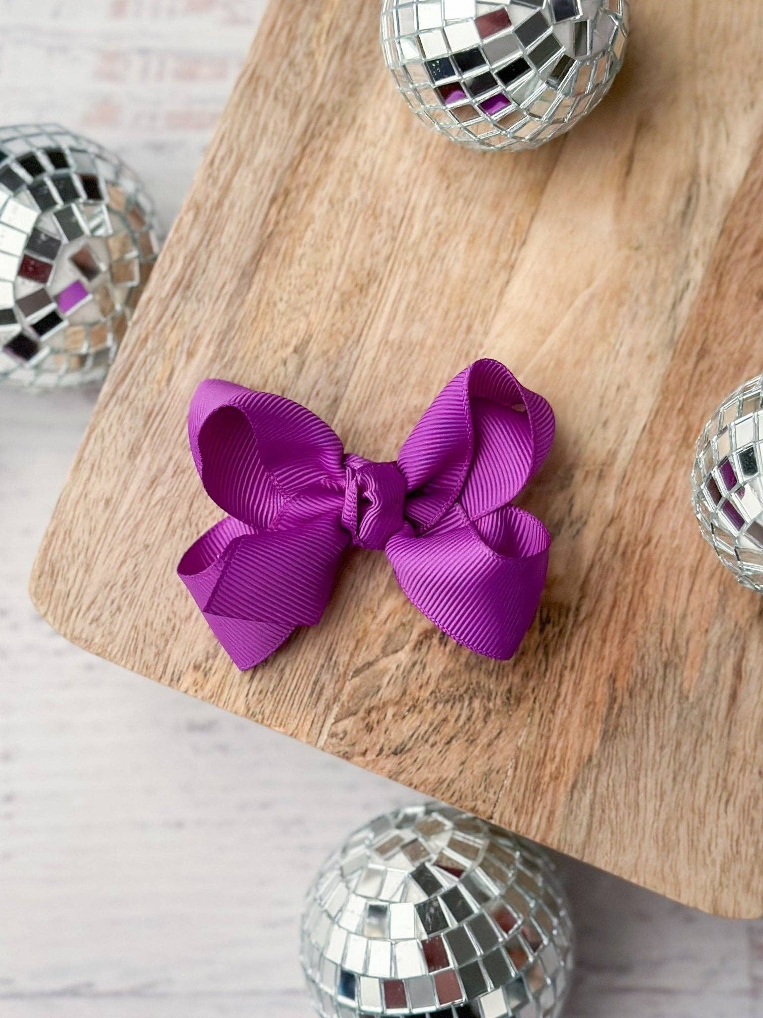 Lime green Original Grosgrain Hair Bow - Alligator Clip - 3": Lime Green