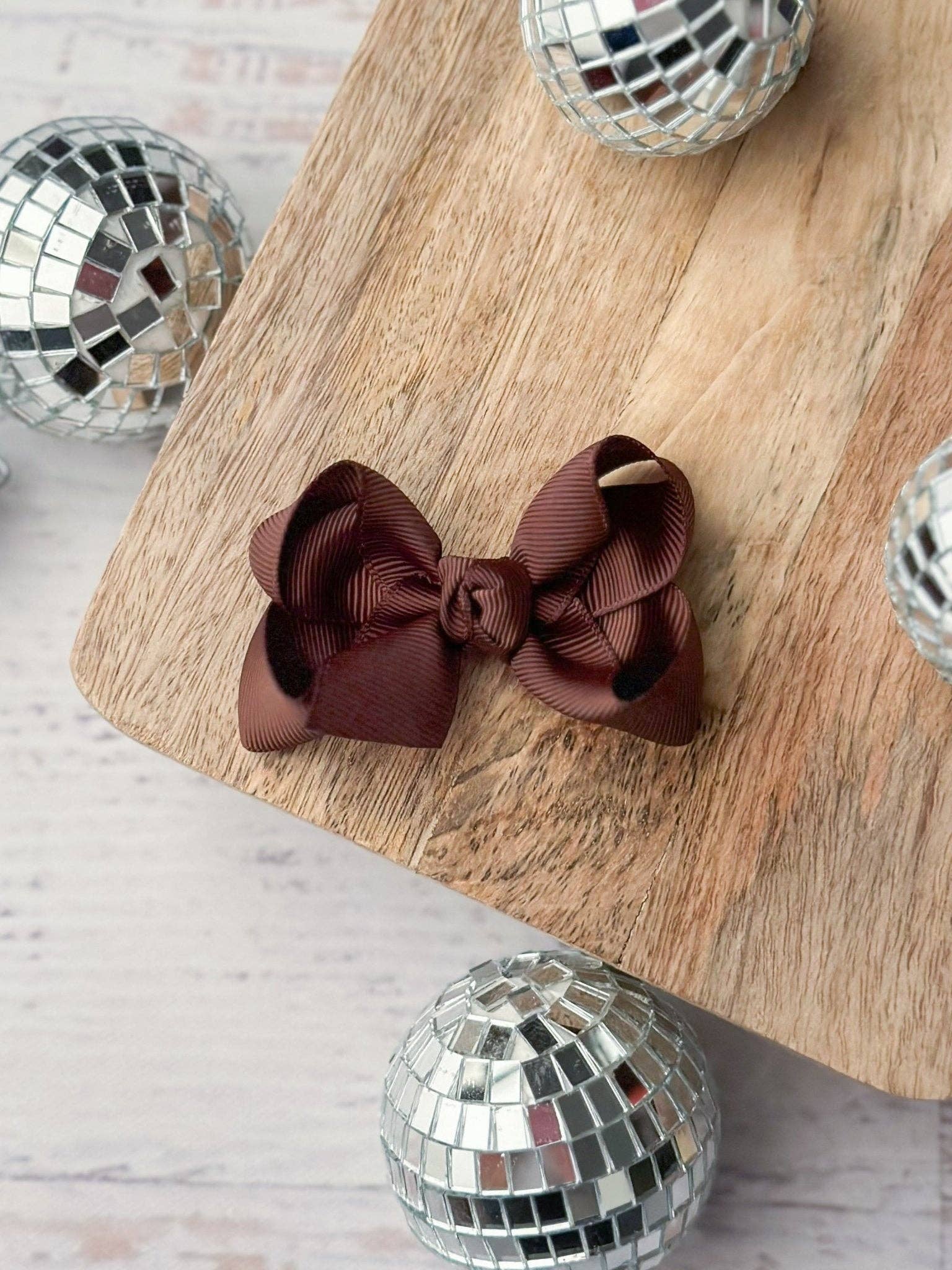 Maroon Original Grosgrain Hair Bow - Alligator Clip - 3": Maroon